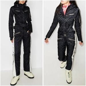 Bogner Gigi Black Quilted Ski Snow Suit Large / 12